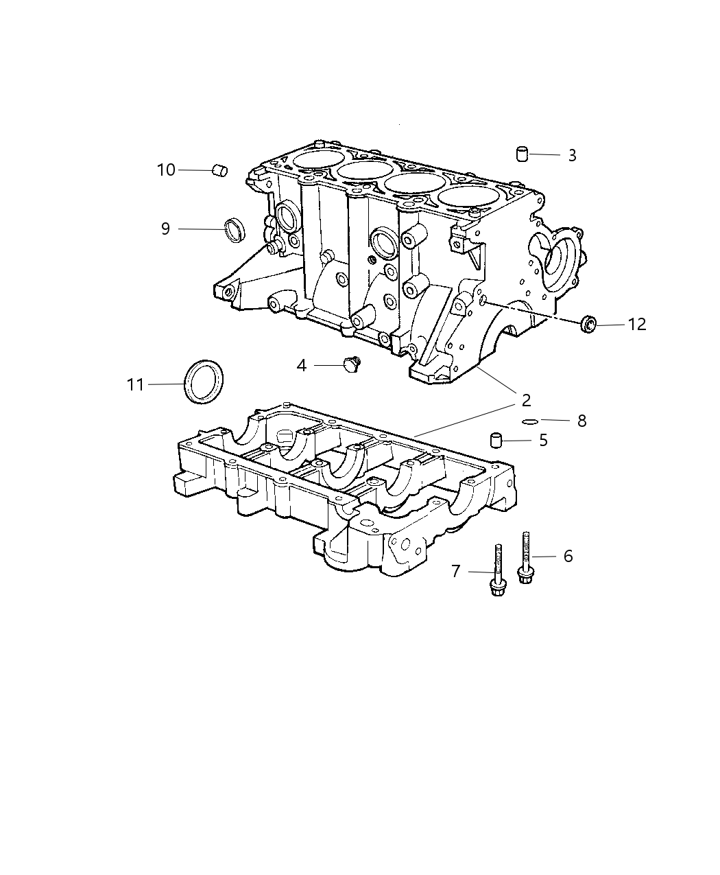 Mopar R0420534AA Engine-Long