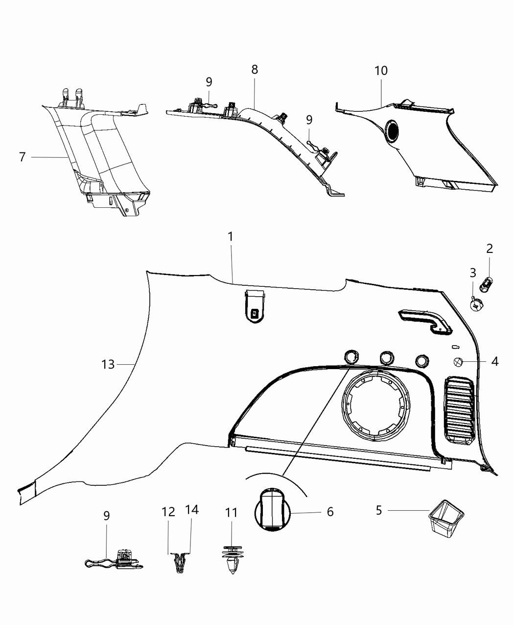 Mopar 1TK072U5AA Storage