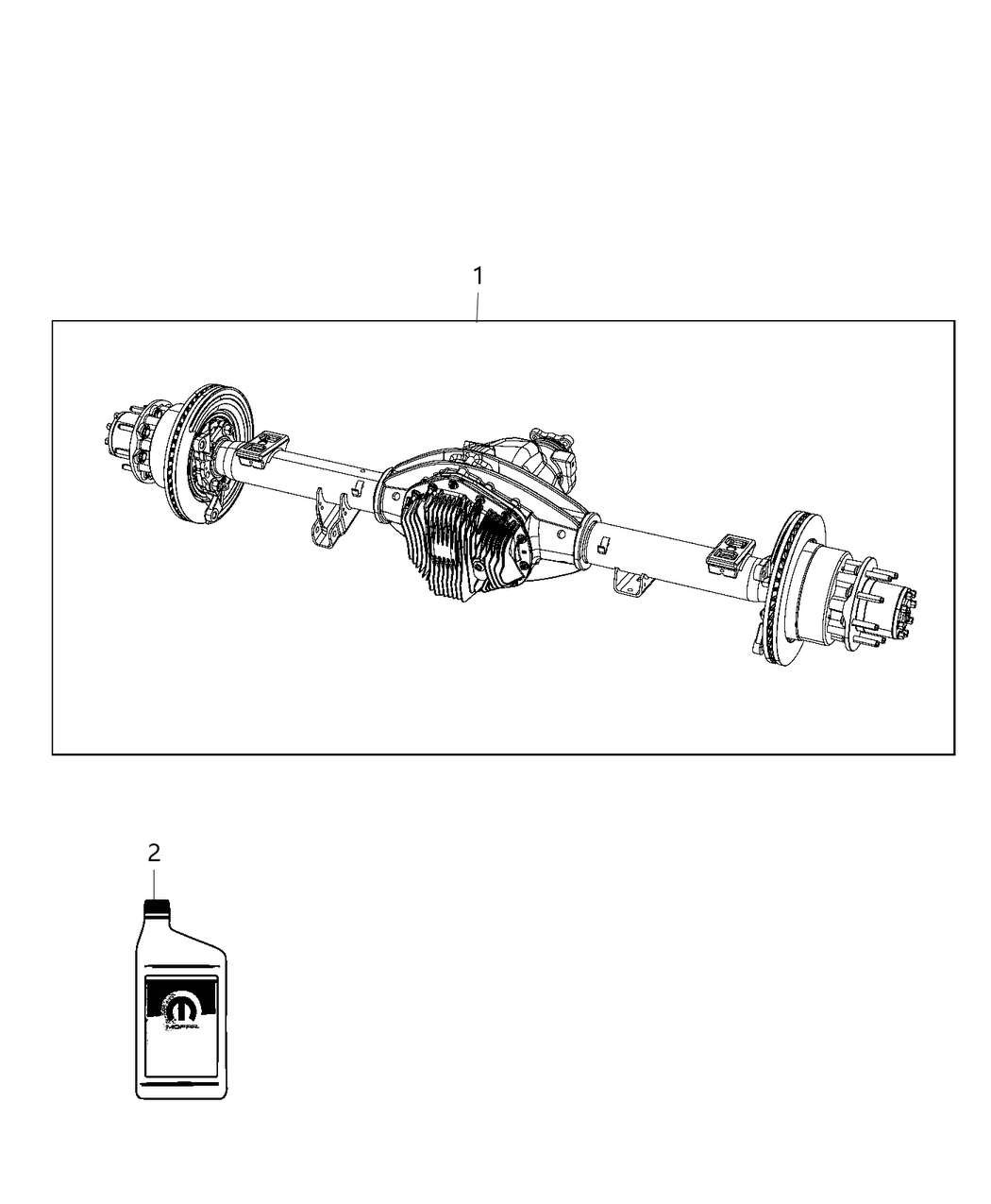 Mopar 68282923AC Axle-Rear Complete