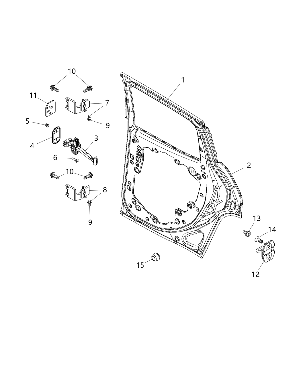 Mopar 68246420AA Panel-Rear Door Outer Repair