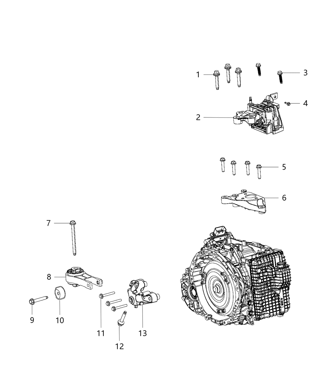 Mopar 68224740AA Bracket-Transmission Mount