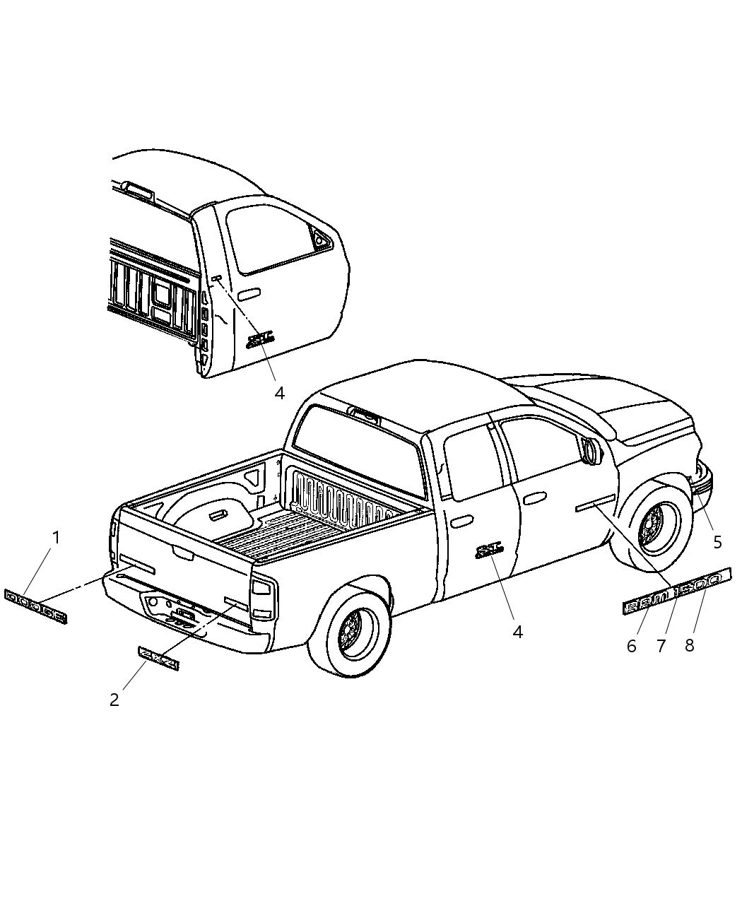 Mopar 55077331AA NAMEPLATE-Ram 2500