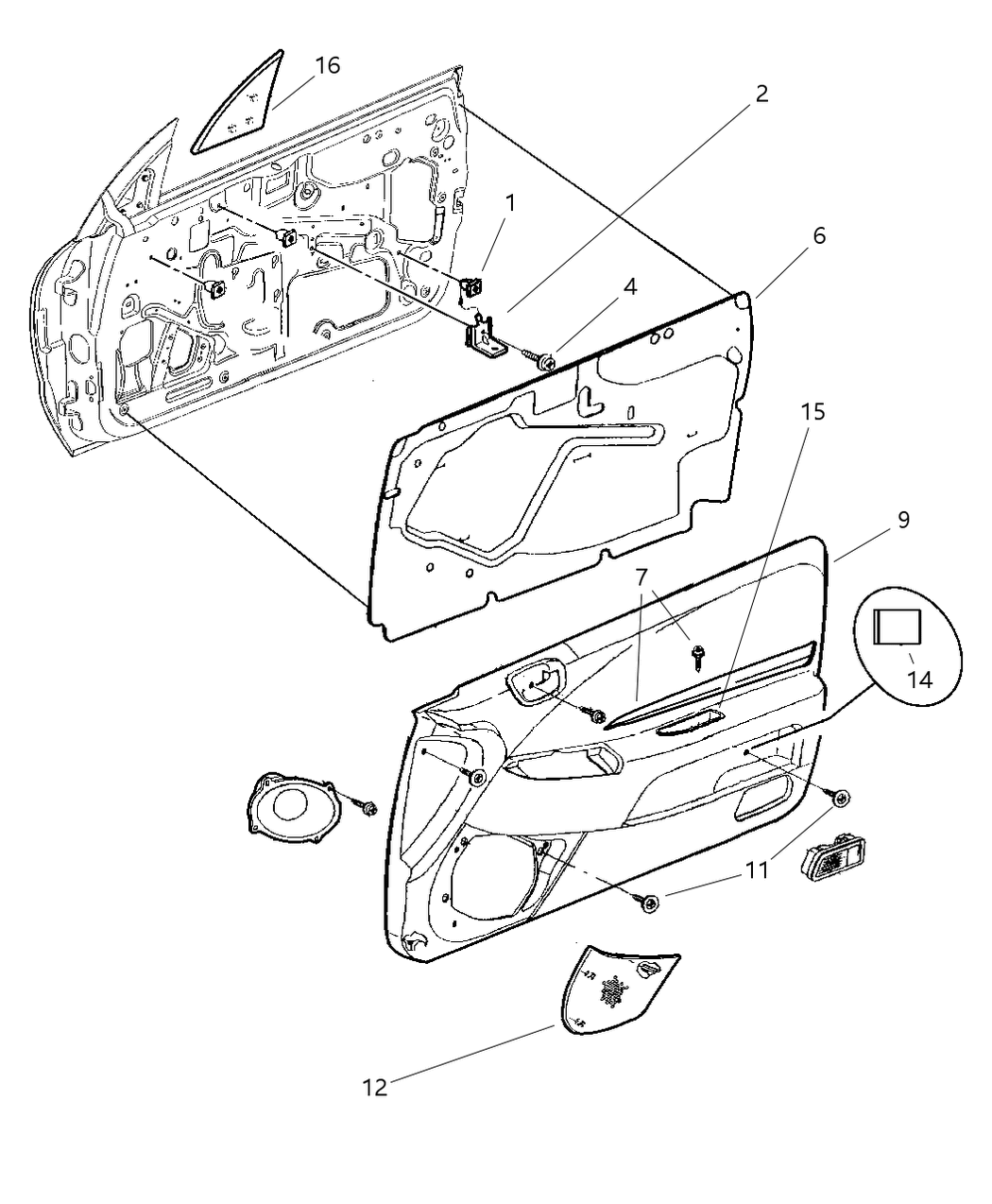 Mopar PU541WAAE Panel-Door Trim Front