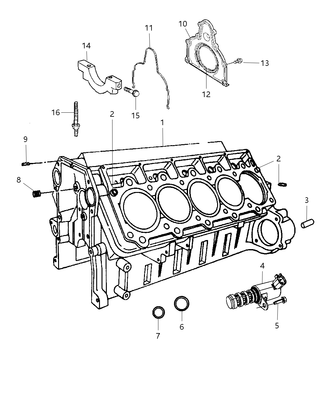 Mopar 68026794AA Block-Short Block