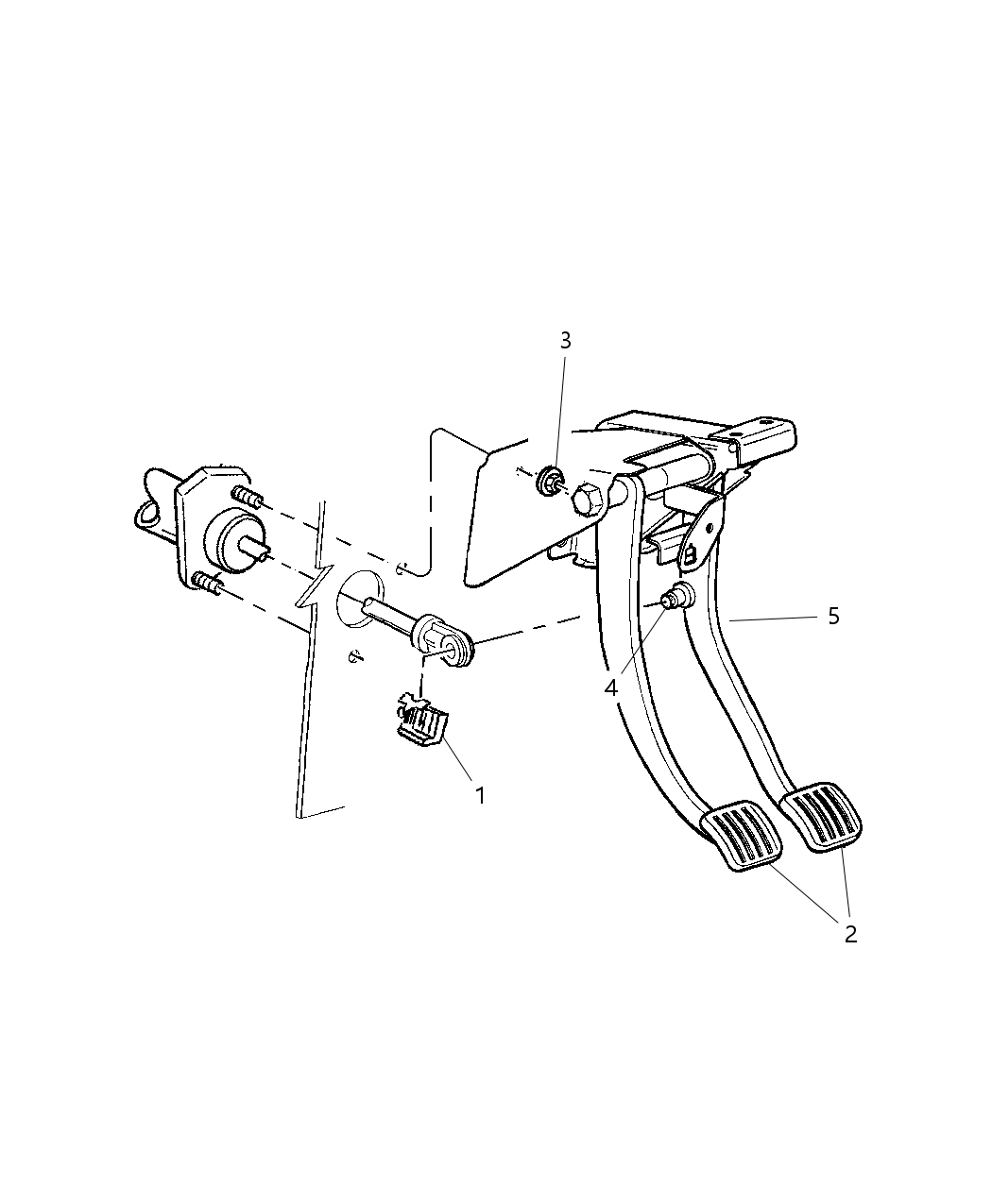 Mopar 52128398AA Pedal-Brake And Clutch