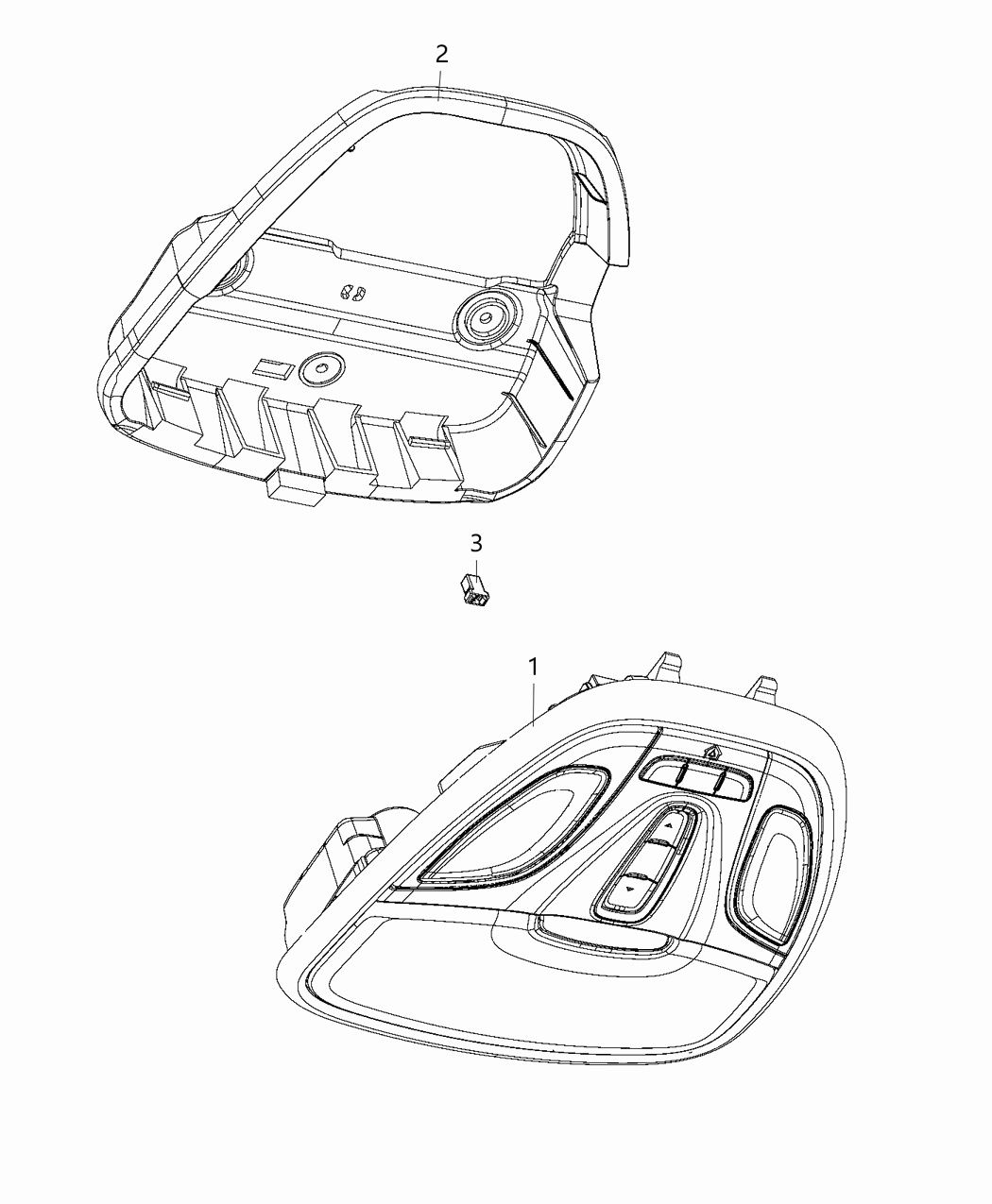 Mopar 68080836AB RETAINER-Overhead Console