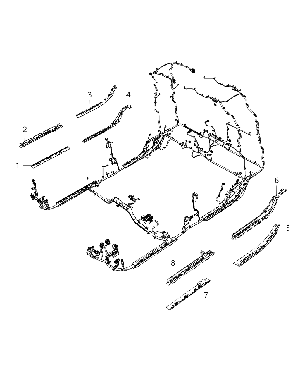 Mopar 68357165AC TROUGH-Wiring