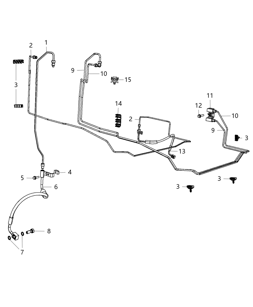 Mopar 6511123AA Clip-Brake Line