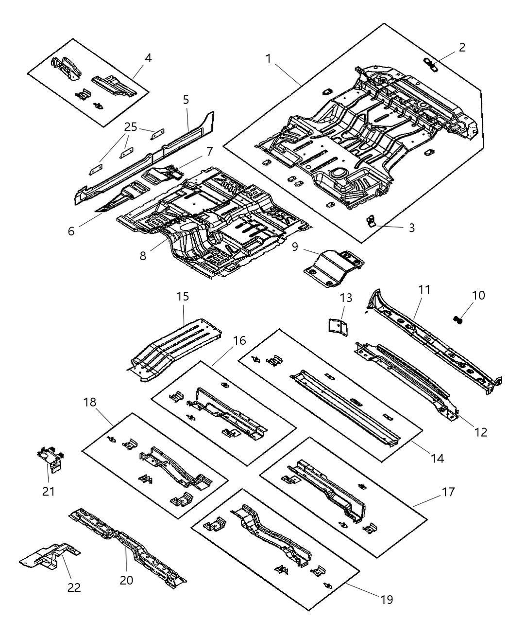 Mopar 55257411AA Plate SILL To Frame