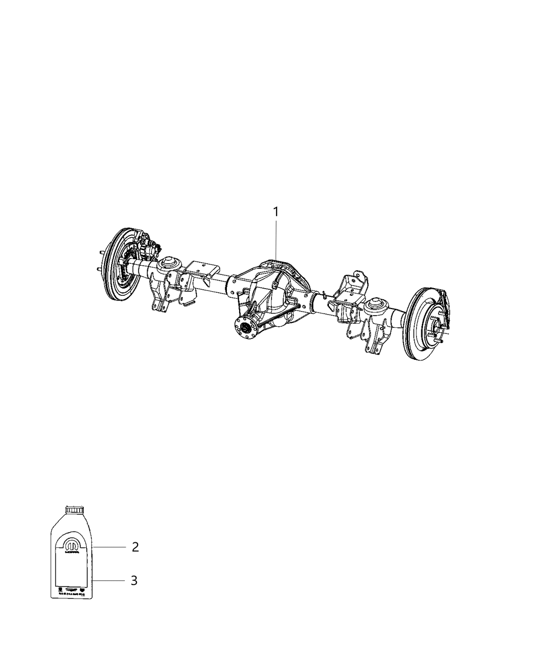 Mopar 68396608AE Axle-Rear Complete