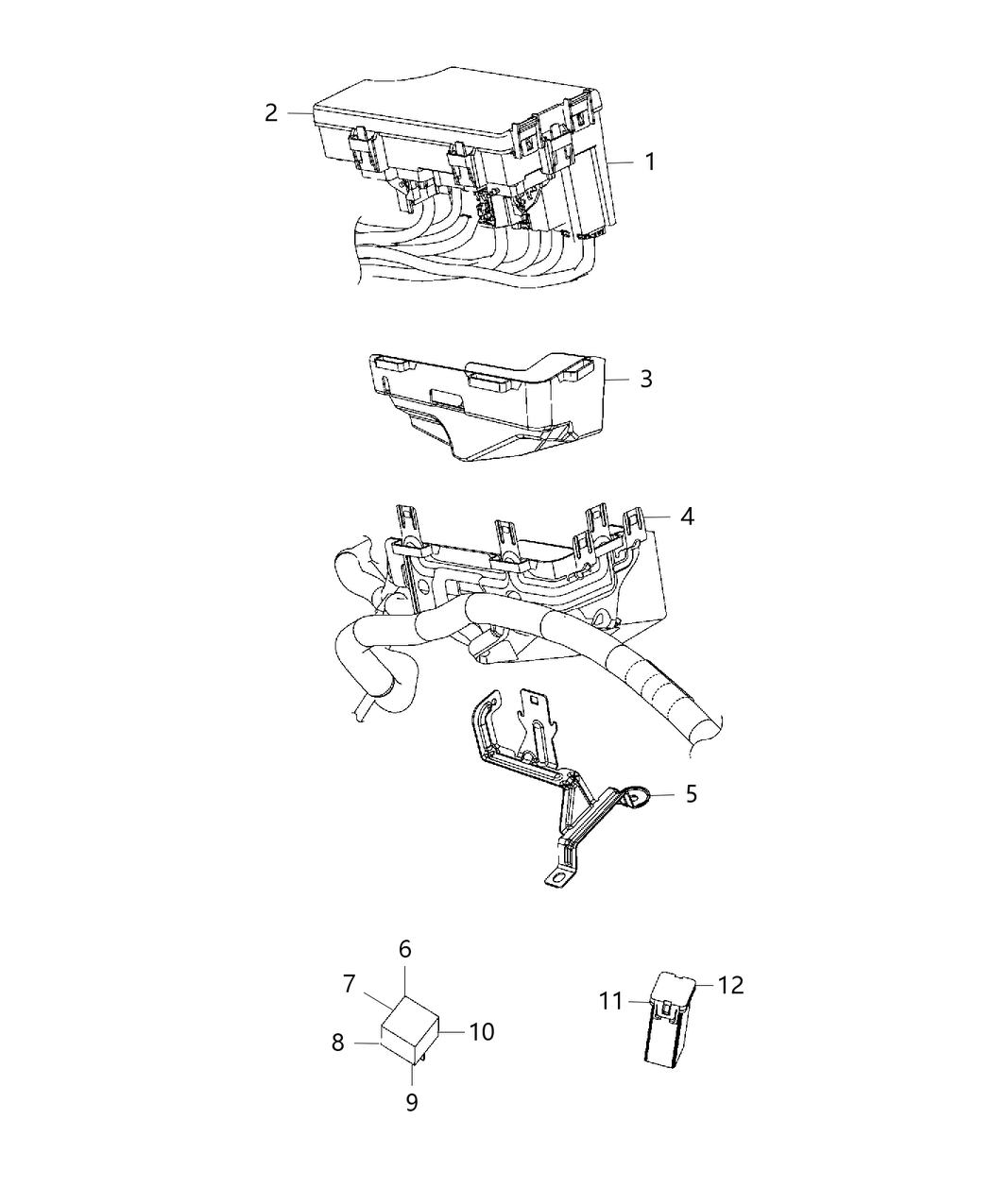 Mopar 68087607AC Bracket-Power Distribution Center