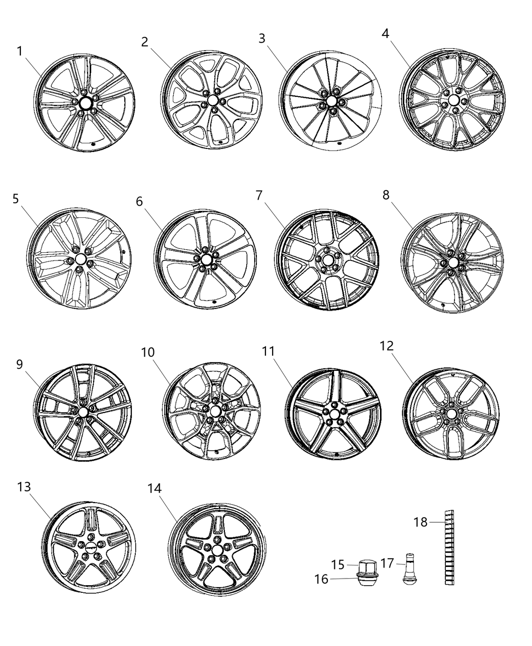 Mopar 68320572AA Aluminum Wheel