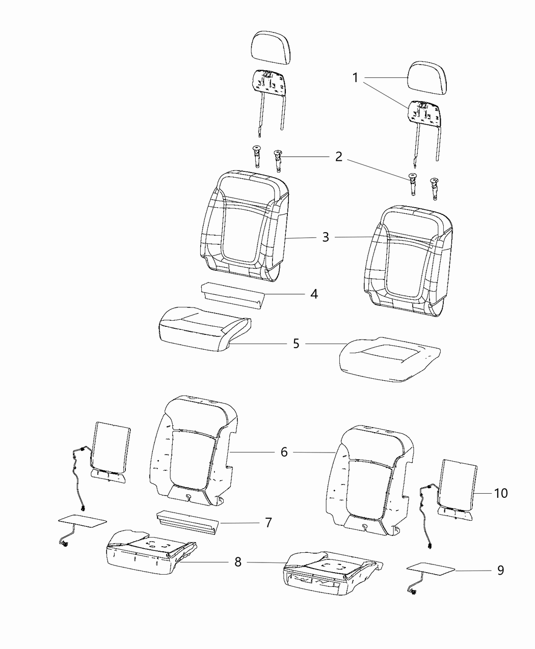 Mopar 1UM05DW1AA Cover-Cushion Bolster