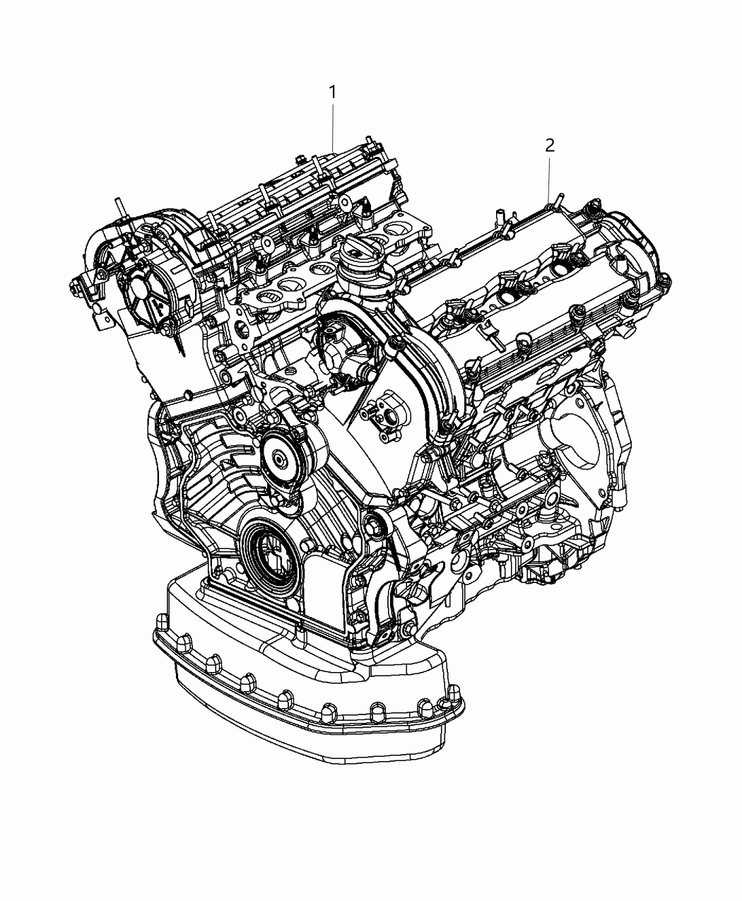 Mopar 68225378AA Engine-Long Block