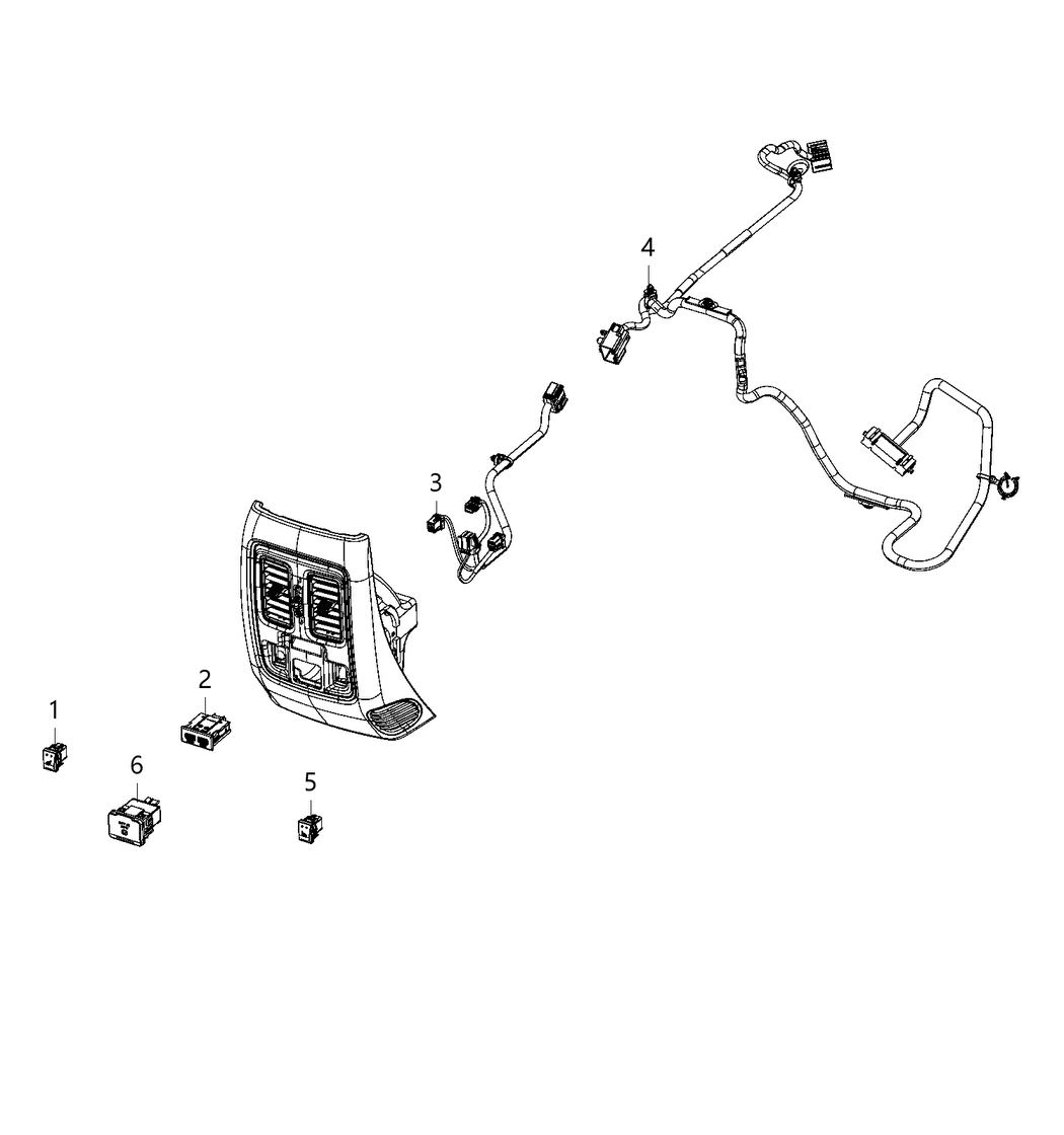 Mopar 68467439AA WIRING-CONSOLE