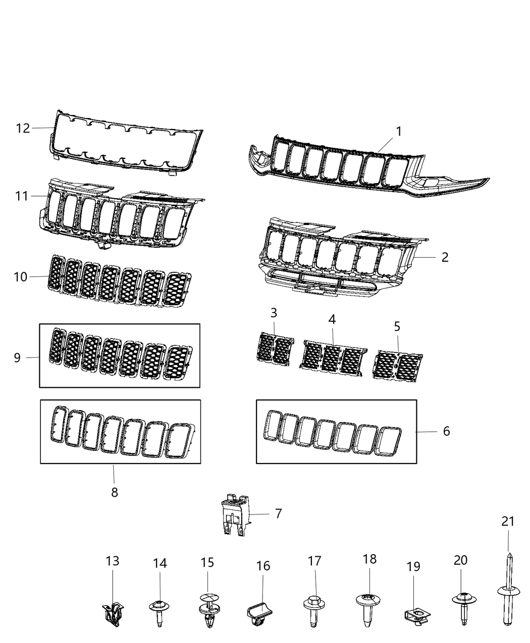 Mopar 6CH54TZZAA Trim Ring-Radiator Grille