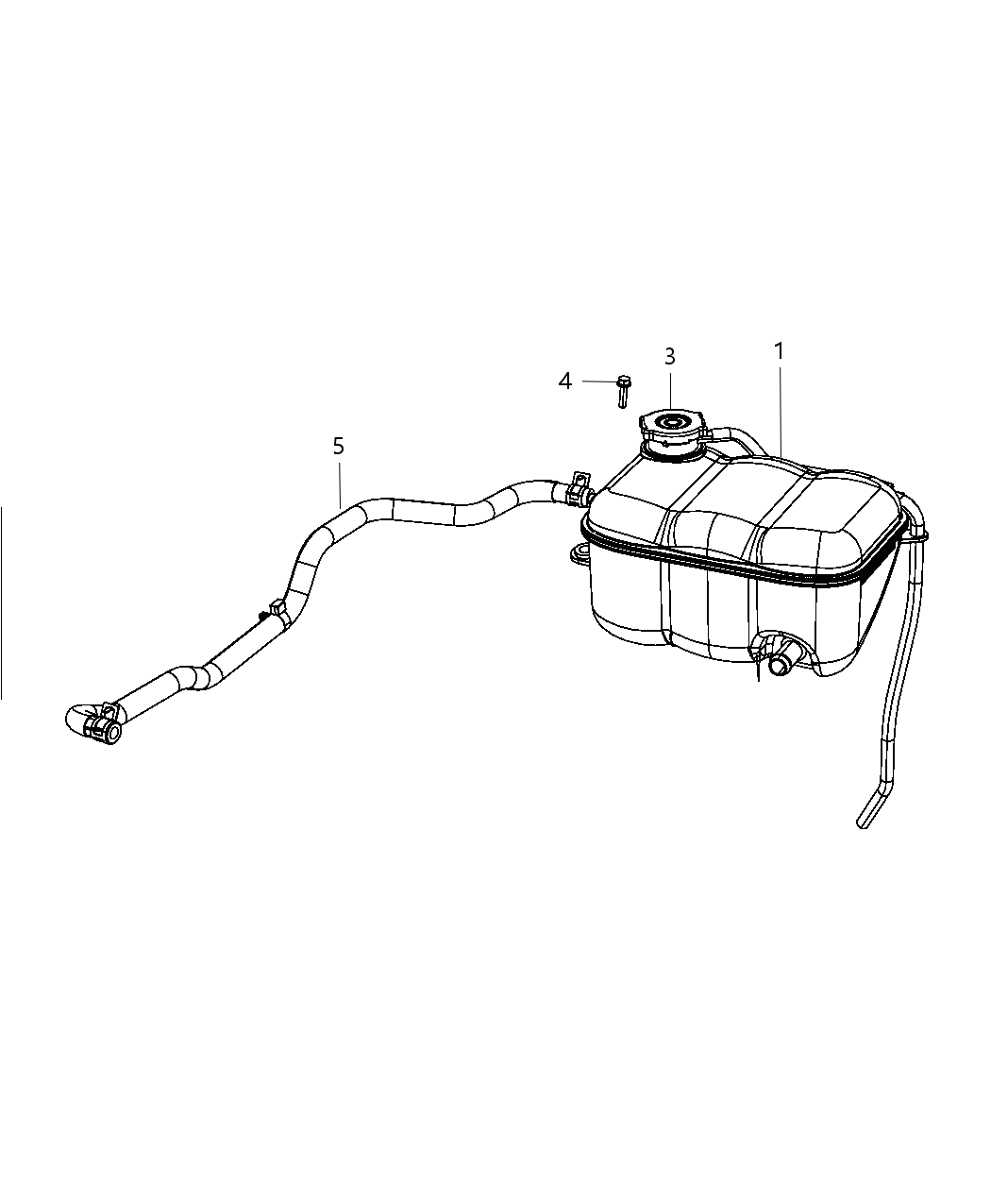 Mopar 5030600AB Hose-COOLANT Bottle Inlet