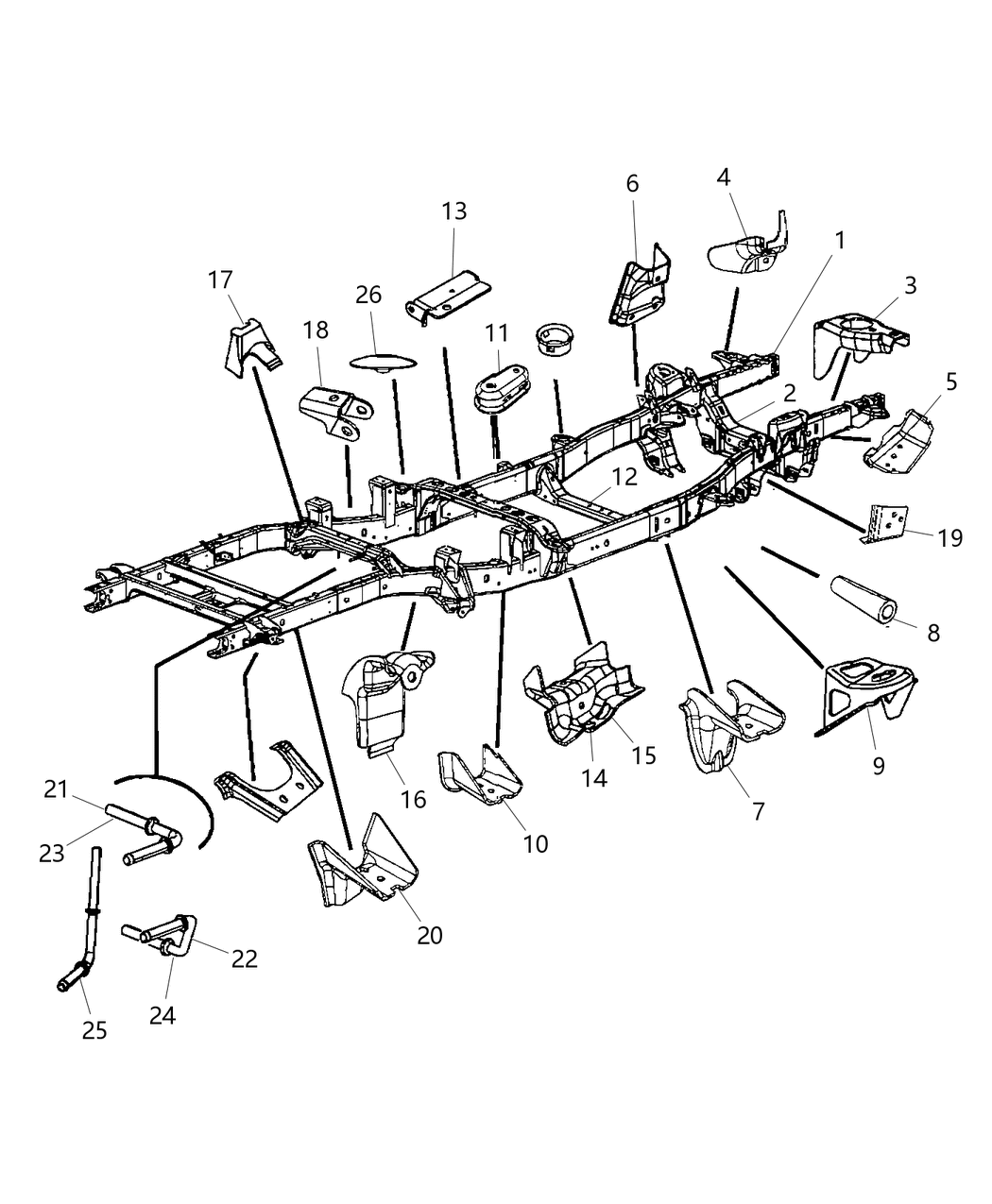 Mopar 68087167AC CROSSMEMBER-Transmission