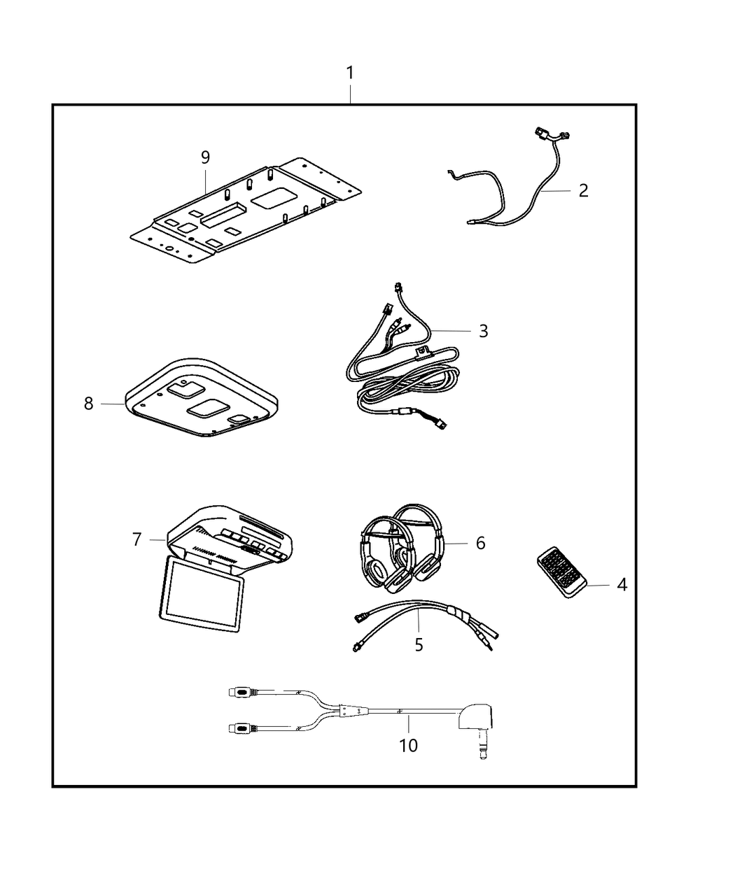 Mopar 68189009AA Dvd-Overhead