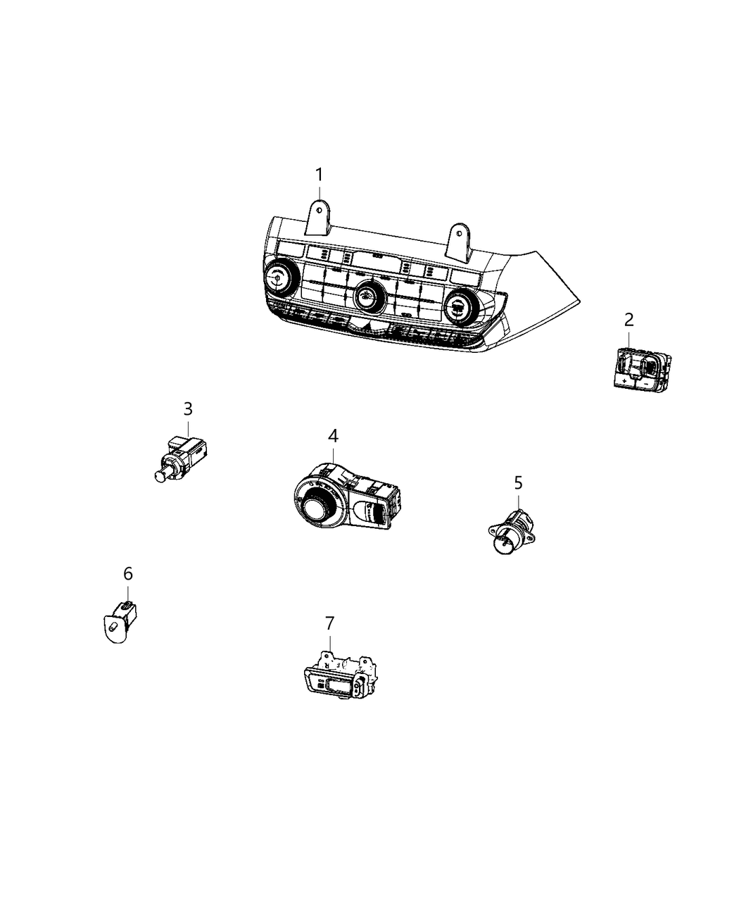 Mopar 68465682AA CONTROL-VEHICLE FEATURE CONTROLS