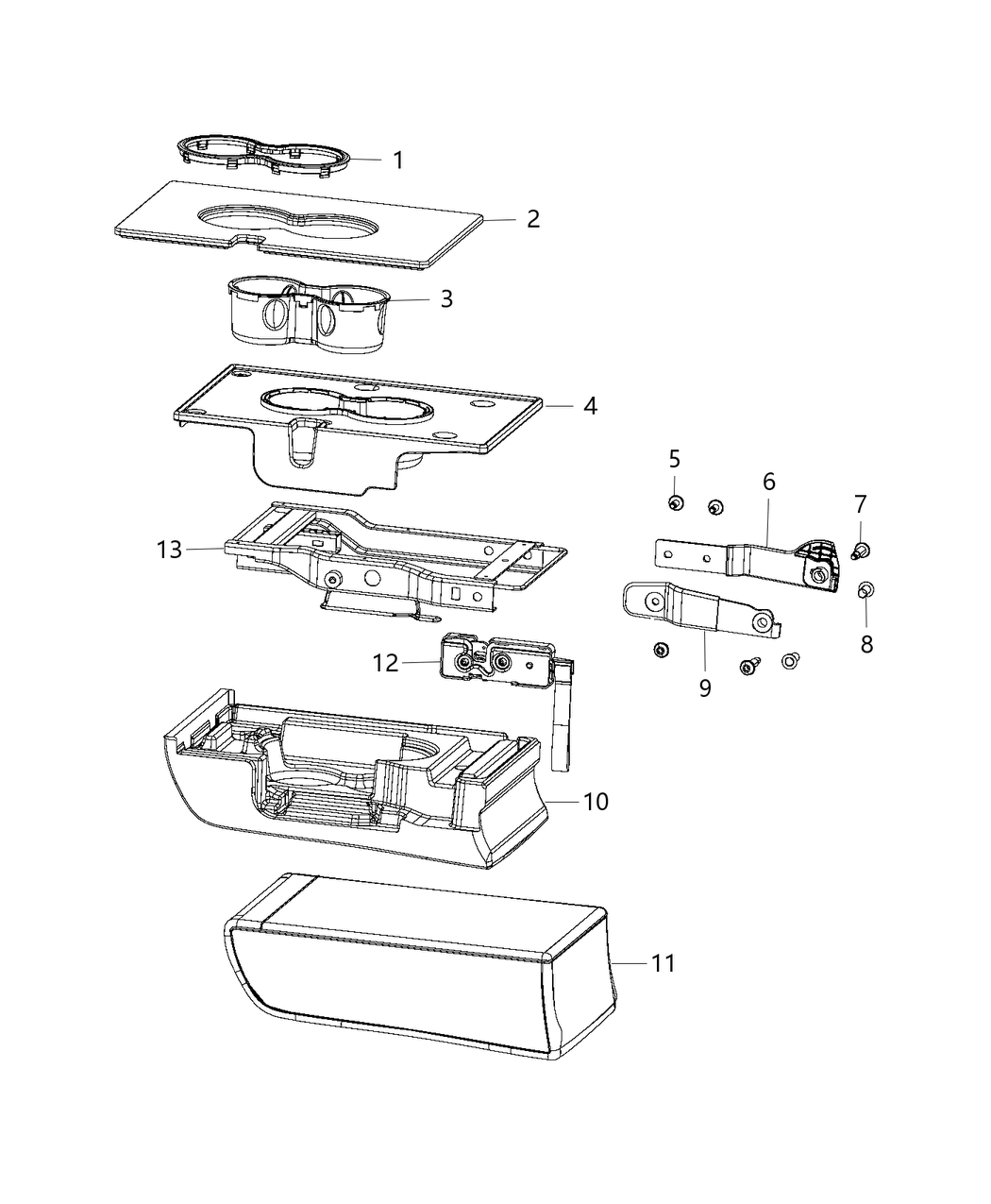 Mopar 6GB75PS4AA Cover-ARMREST