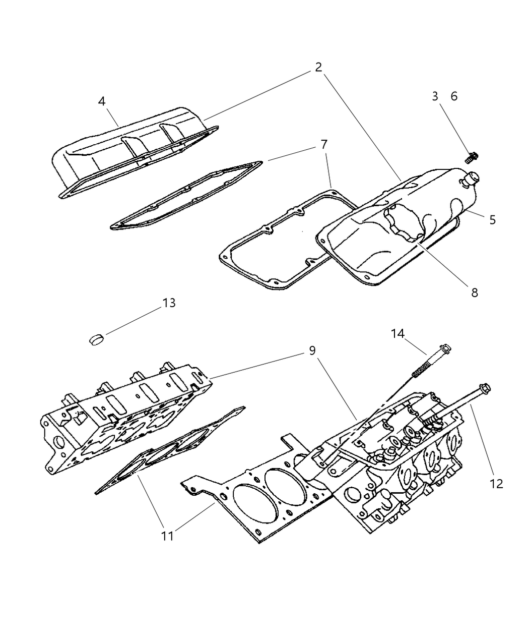 Mopar 4882159AB Engine Upper Gasket PACKAG