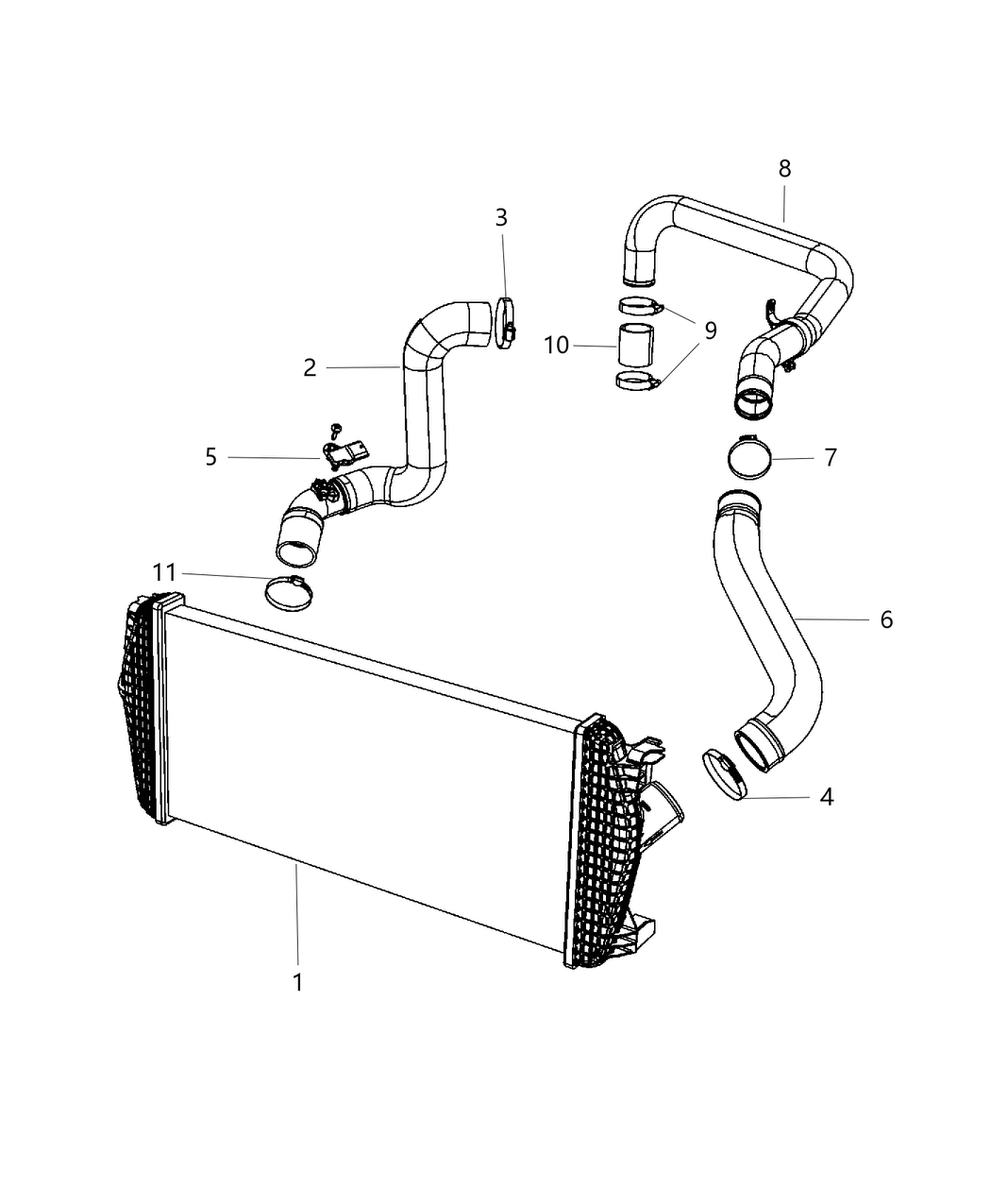 Mopar 4593905AB Hose-Charge Air Cooler To FLANGE