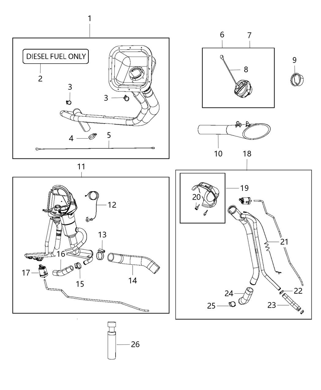 Mopar 68175322AA Tube-Fuel Filler