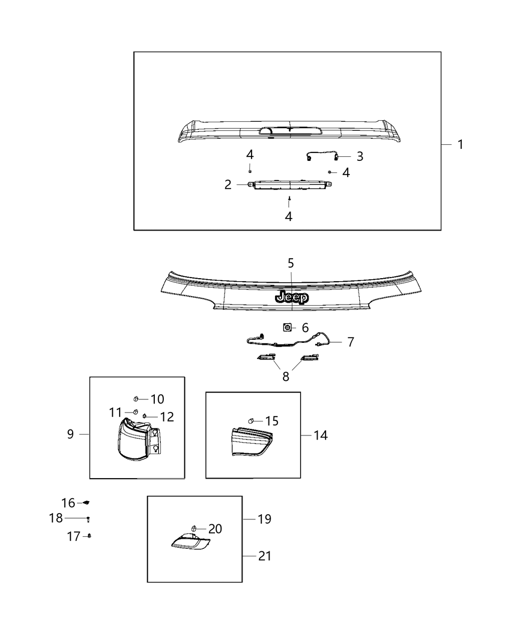 Mopar 6WL38KXJAA APPLIQUE-License Lamp