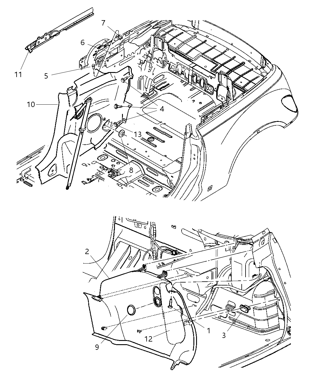 Mopar ZJ92MF1AA Panel-Quarter Trim