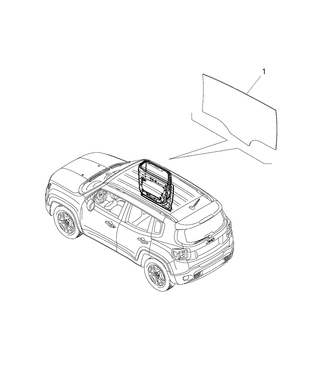 Mopar 68256317AA Glass-Front Door