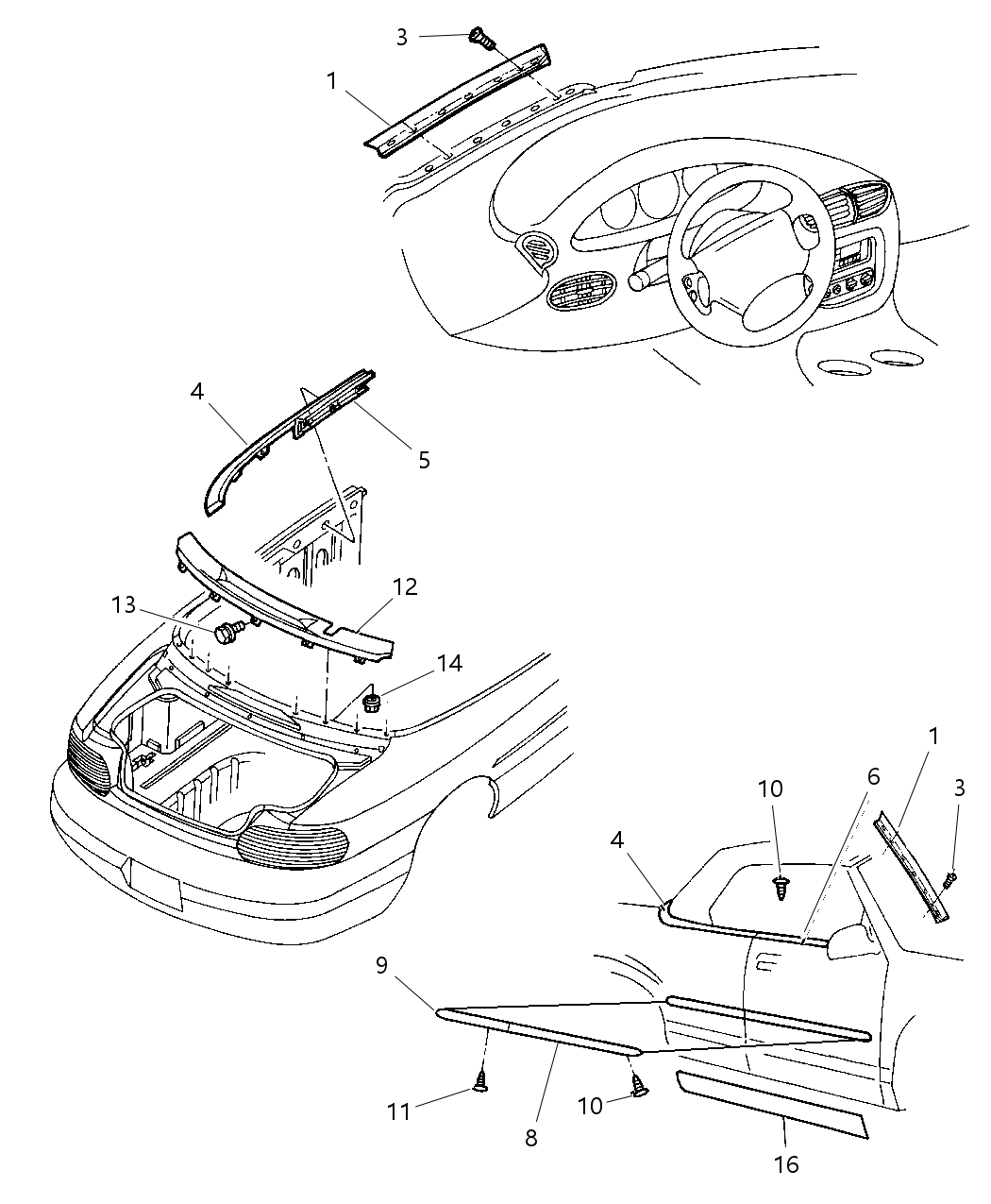 Mopar SB45PR4AA Molding-Quarter Panel