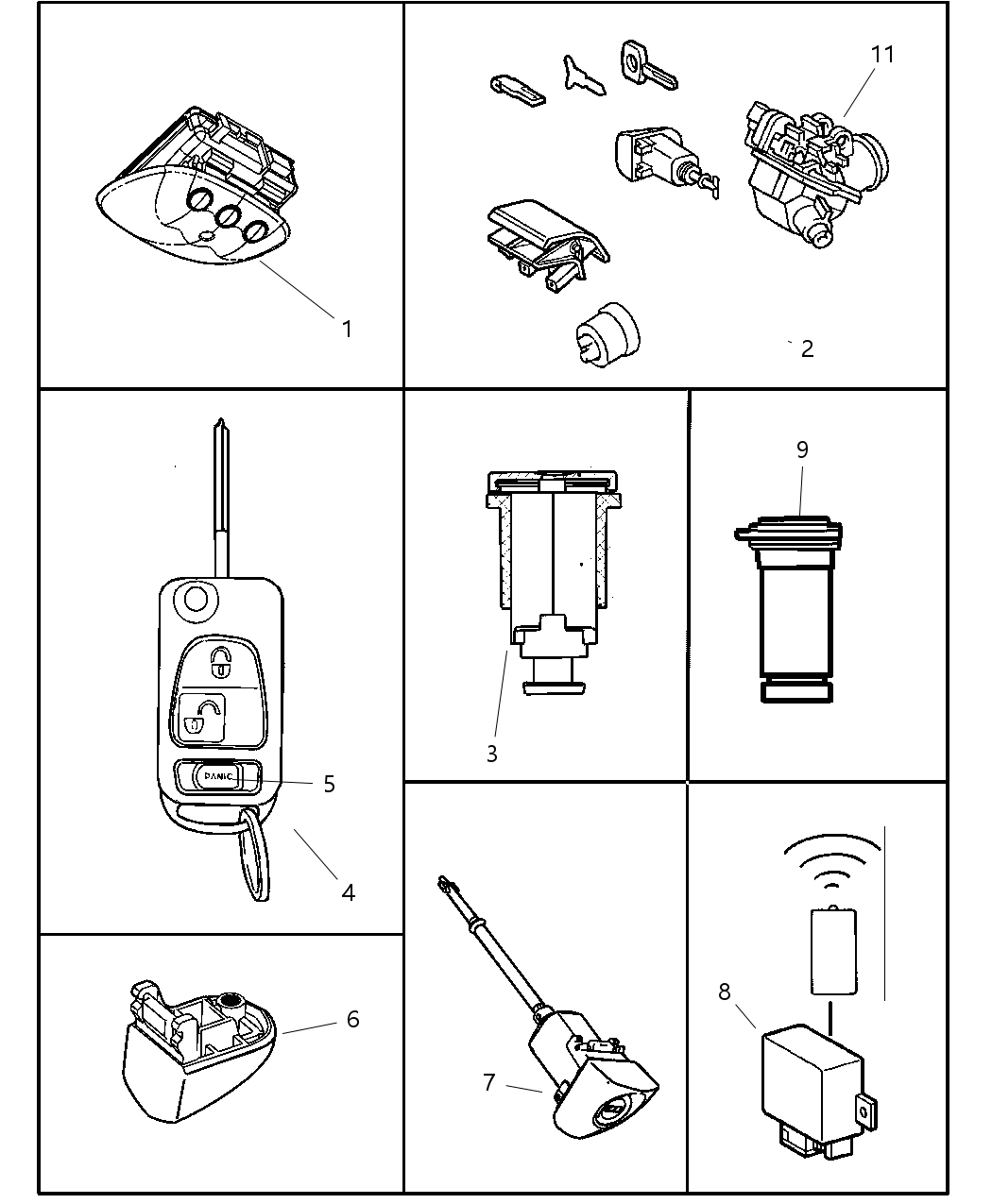 Mopar 5161277AB Battery-Transmitter