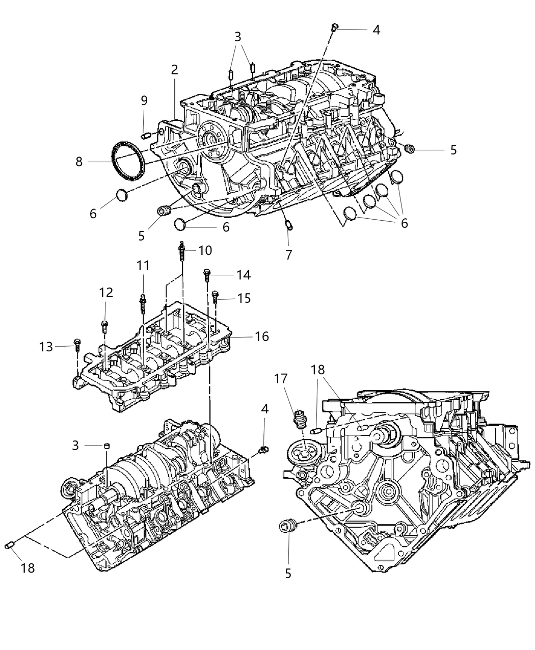 Mopar R2847457AC Block-Long Block