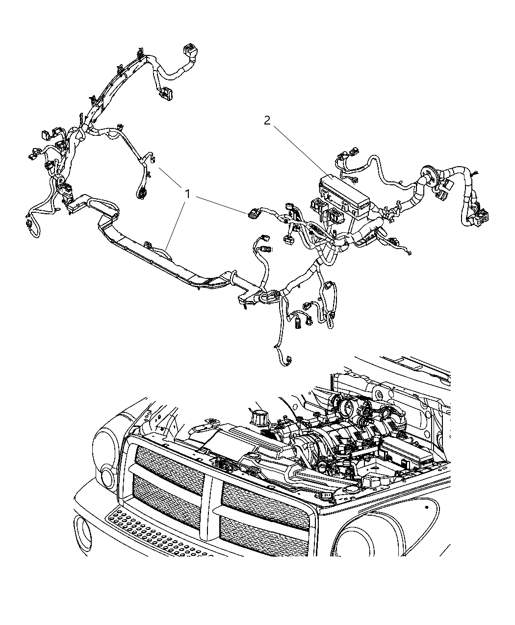 Mopar 56055460AA Wiring-HEADLAMP To Dash