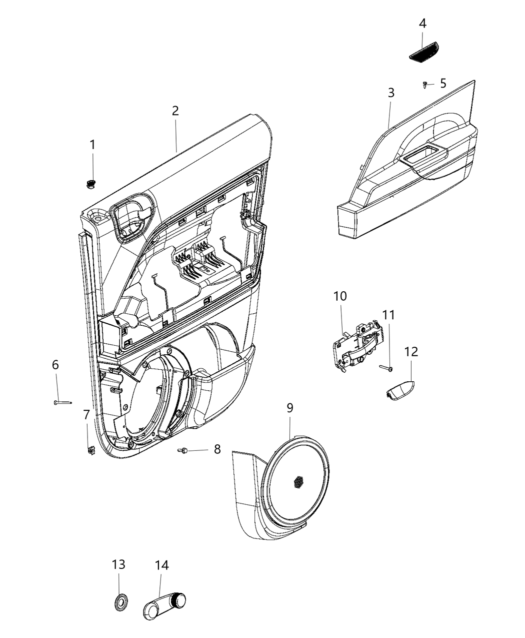 Mopar 5LN161DKAC BOLSTER-Rear Door