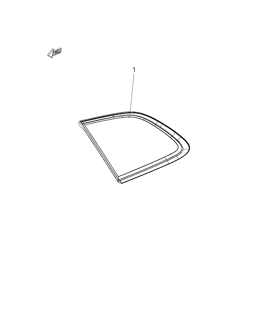 Mopar 68224813AA Glass-Quarter Window