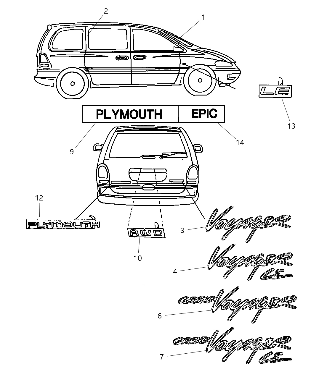 Mopar QH65MGY Decal Front Door