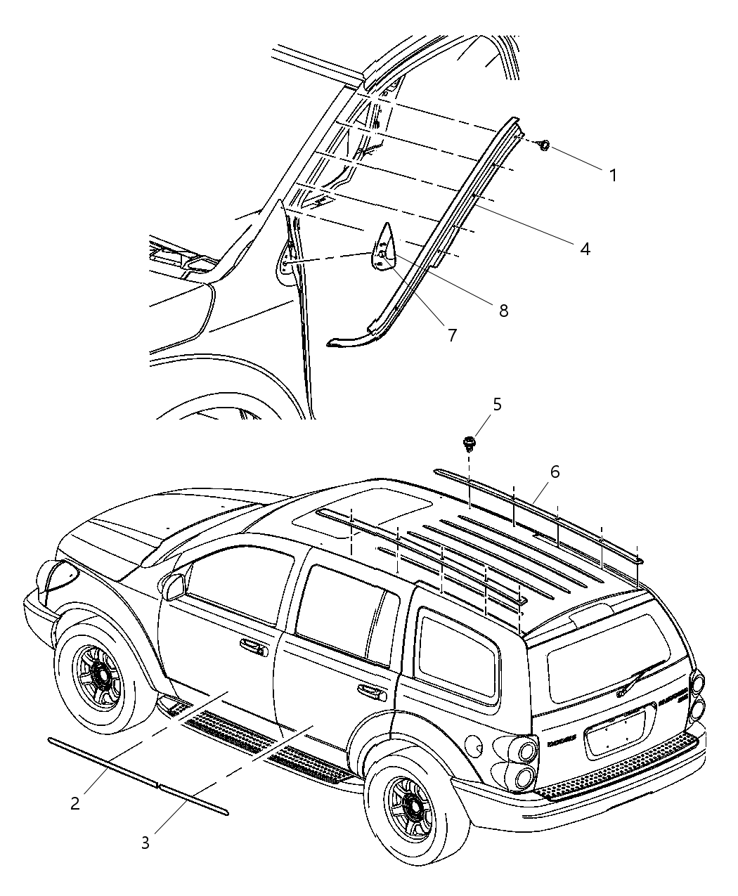 Mopar 5HY091DRAB Molding-Rear Door
