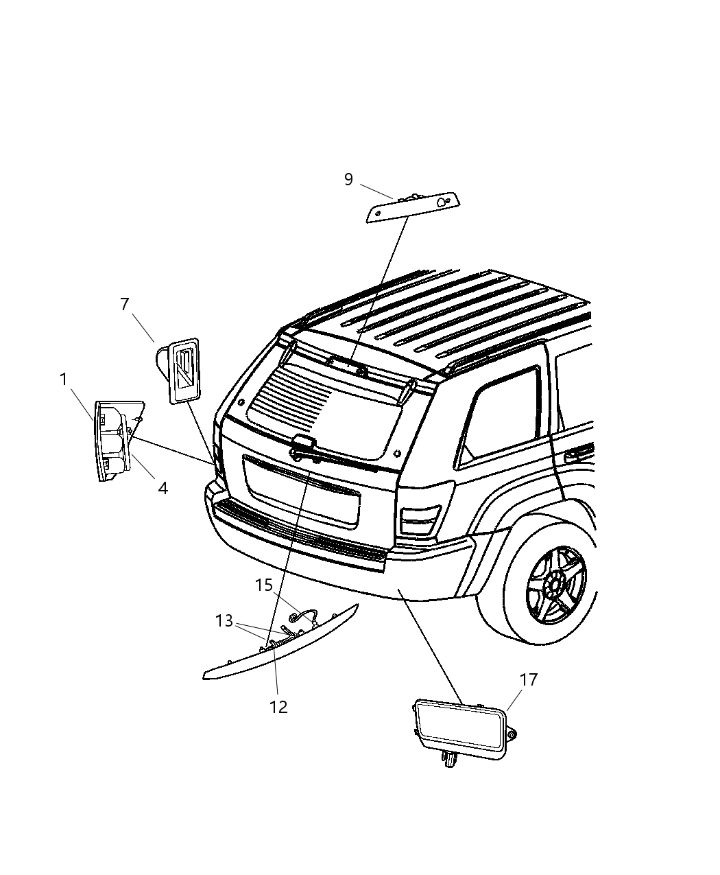 Mopar 68003271AA Handle-LIFTGATE