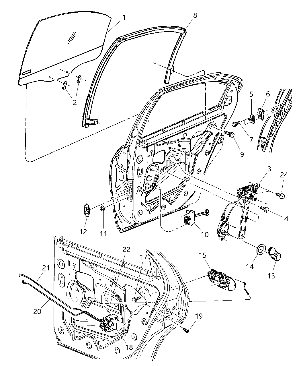 Mopar 4783528 Inside Handle To Latch