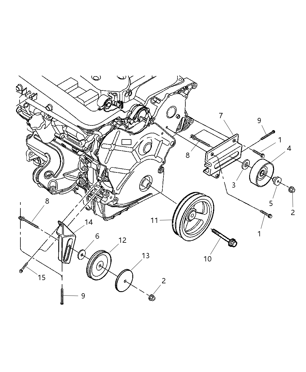 Mopar 4792573AA Bracket-A/C Belt Guide And Engine L