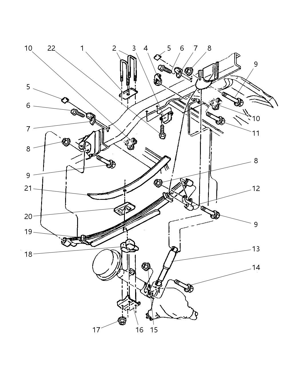 Mopar 52113022AA Clip-Spring