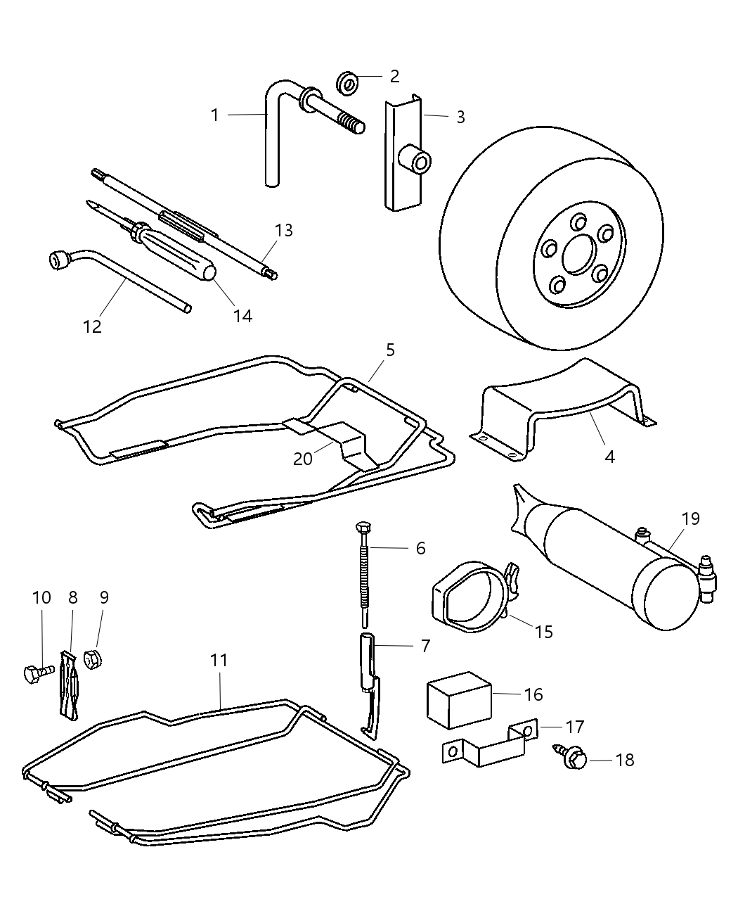 Mopar 5140580AA Bracket-Spare Tire