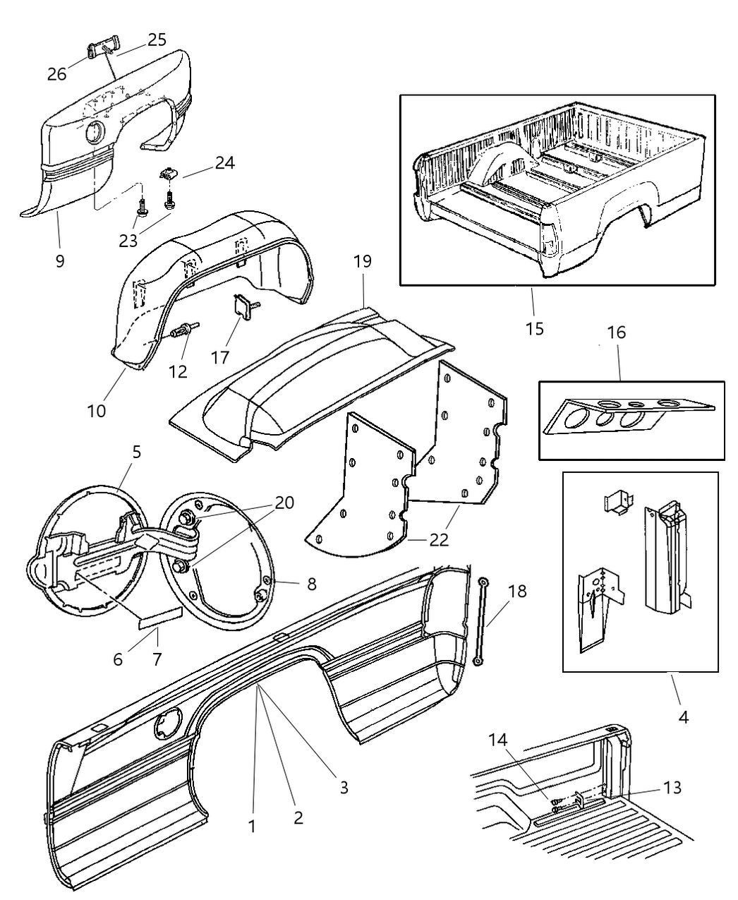 Mopar 55023620AB Panel-Box Side Outer