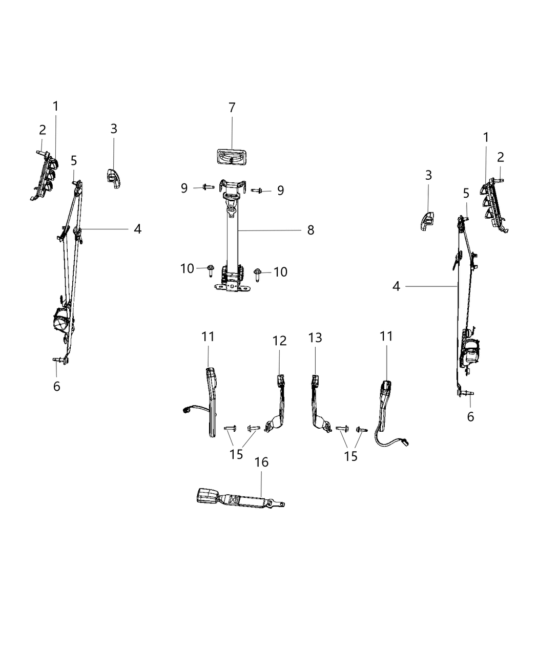 Mopar 6ZF44TX7AA Front Outer