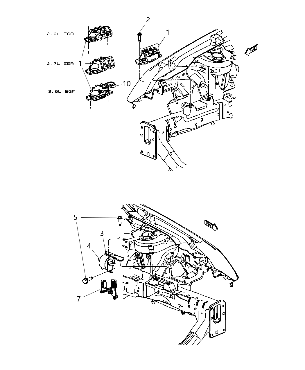 Mopar 5085479AA BUSHING-ISOLATOR