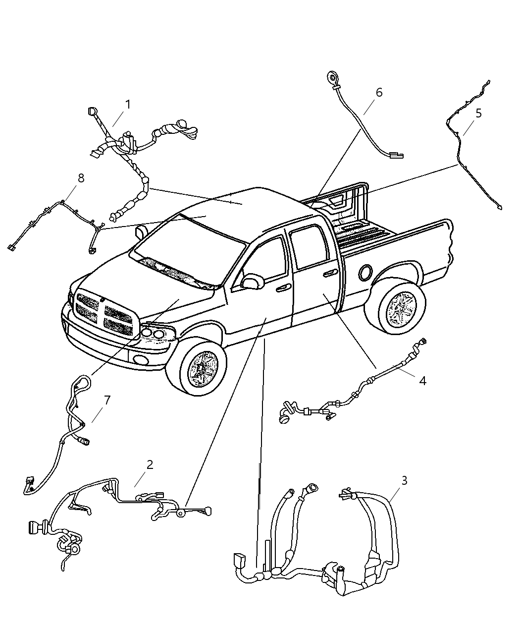 Mopar 56051317AB Wiring-Mirror Jumper