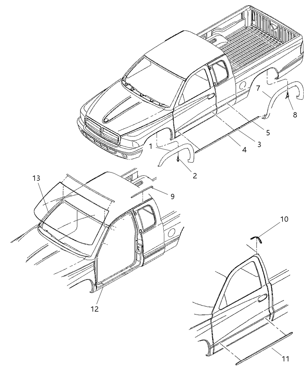 Mopar 5GU76AGWAC Molding-Wheel Opening Flare