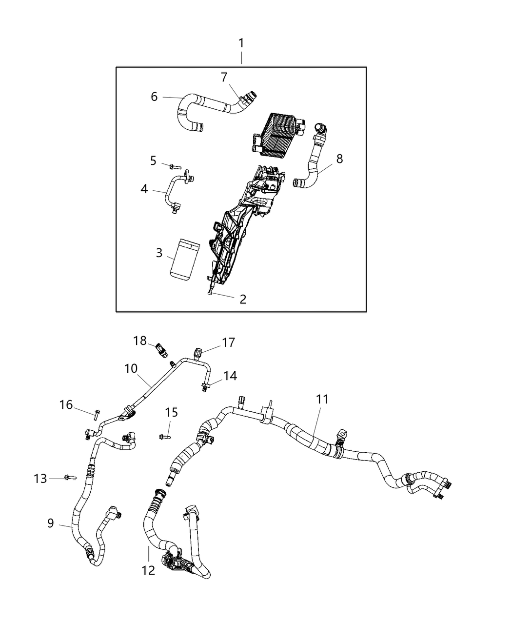 Mopar 68491224AA Hose-Radiator Inlet